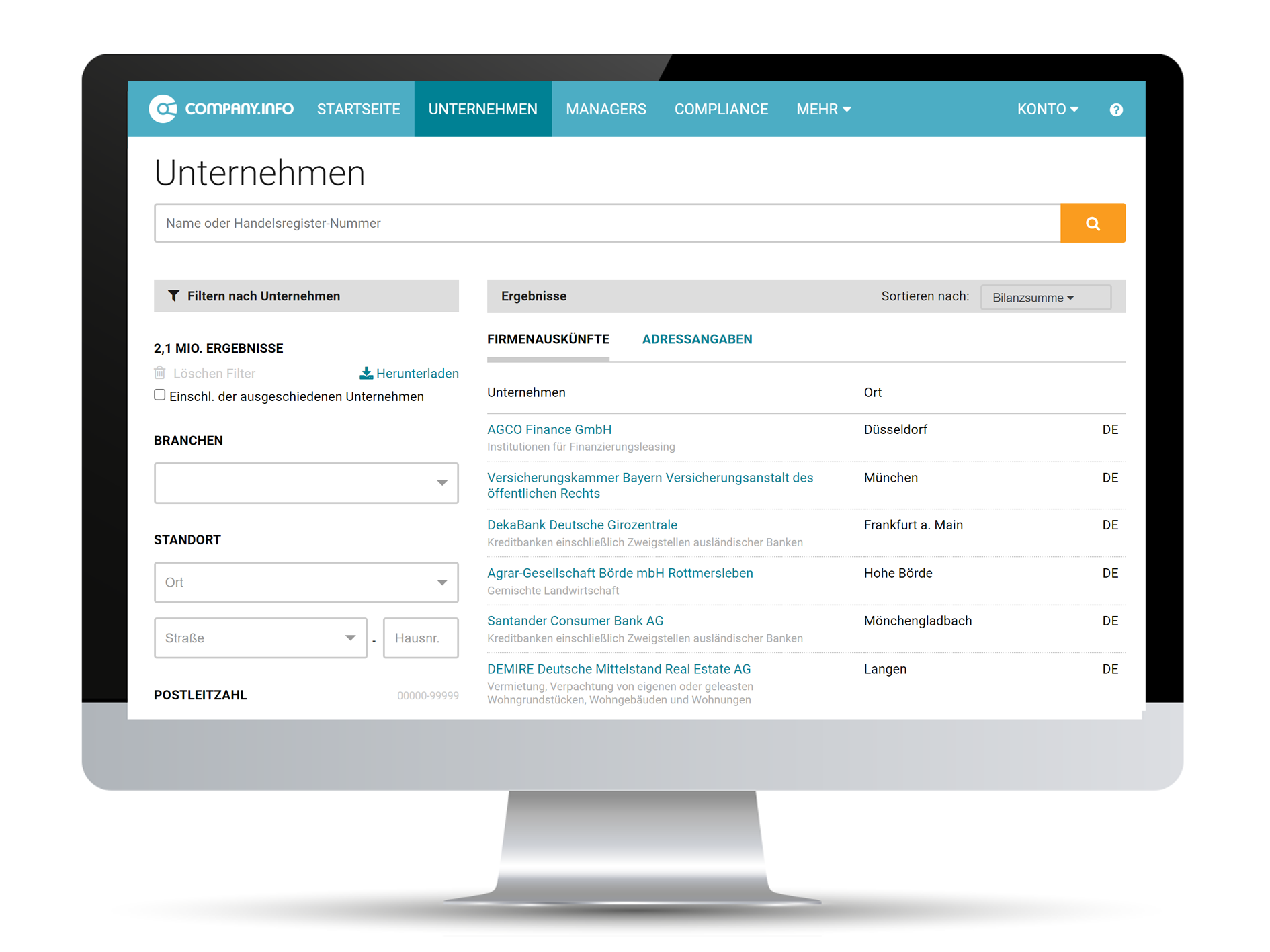 Company_info_Screen_Online Portal_Startseite